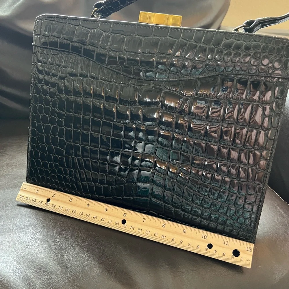 GARAY Black Leather Handbag - Picture 5 of 10
